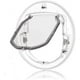 thumbnail image 4 of 1 pieza de puerta transparente para mascotas, puerta con ventana para perros, puerta deflectora redonda transparente para gatos y perros, mejor para mamparas, puertas corredizas de vidrio, ventanas de vidrio ER, 4 of 5