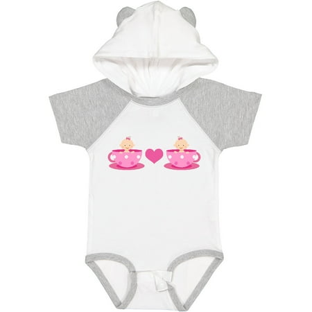 

Inktastic Tea Cup Twin Girls Gift Baby Girl Bodysuit