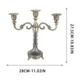 thumbnail image 3 of Cinvoph Taper Candle Holders 3-Arms Candelabra Vintage Candlestick Holders Romantic Centerpiece for Valentine’s Day Dinner Table Mantel Wedding Party Anniversary Decor 11"x4"x11", 3 of 7