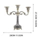 thumbnail image 3 of pstuiky Candelabros metálicos de estilo europeo, ideales para cenas románticas a la luz de las velas, decoración vintage para mesas y bodas., 3 of 7