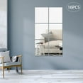 thumbnail image 2 of 16*Wall Mirrors Self Adhesive Mirror Tiles DIY Wall Stickers Stick on Home Living Room Art Decor Wall Mounting, 2 of 15