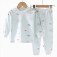 thumbnail image 5 of TOWED22 Toddler Baby Girl Boy Clothes 2pcs Fall Winter Outfits Long Sleeve Pullover Sweatshirt Casual Pants Graphic Print Clothing Set(Light Blue,4-5 Y), 5 of 5