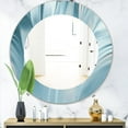 thumbnail image 3 of Designart 'Blue Modern Water III' Miroir Moderne - Miroir Mural Ovale ou Rond - 32x32, 3 of 4