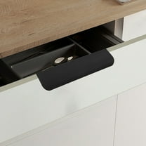 Masteelf 10pcs Edge Finger Tab Pulls for Cabinets Kitchen Hidden Drawer Handles No Drill Black