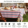 thumbnail image 3 of Navy Grid Vinyl Tablecloth 60x84, 3 of 4