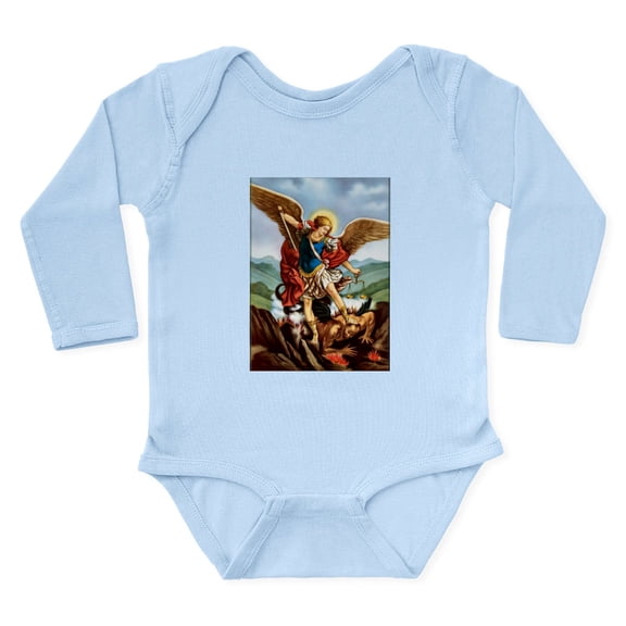 CafePress - Saint Michael The Archangel Body Suit - Long Sleeve Cotton Baby Bodysuit