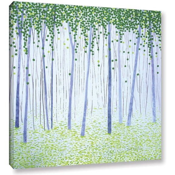 ArtWall Herb Dickinson "Misty Woodlands" Gallery-wrapped Canvas