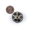 thumbnail image 4 of The Bead Chest Onyx-Inlaid Afghan Tribal Silver Bead (25mm): Genuine Inlaid Metal Bead Pendant for DIY Jewelry, 4 of 4