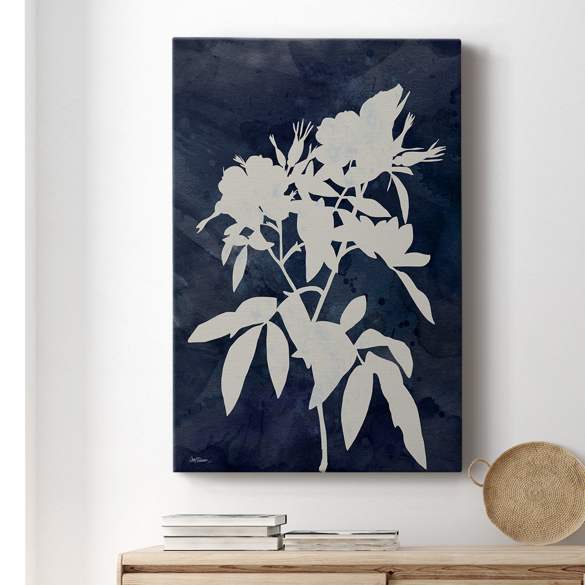 Indigo Botanical I Revisited Premium Gallery Wrapped Canvas - Ready to Hang