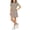 Brown, variant on Striped Polos Dresses Girls Straight Loose Casual School Dress Short Sleeve Shift Preppy Clothes Pink, Size 3 Y