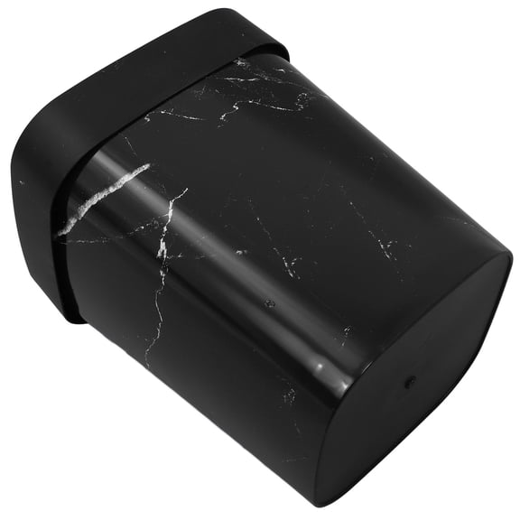 OATIPHO Marbling Waste Bin Plastic Trash Can for Bedroom Bathroom Kitchen Black