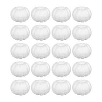 20 Pieces Paintable Foam Pumpkins White Artificial Pumpkins Mini Fake Pumpkins Sturdy Material Autumn Parties