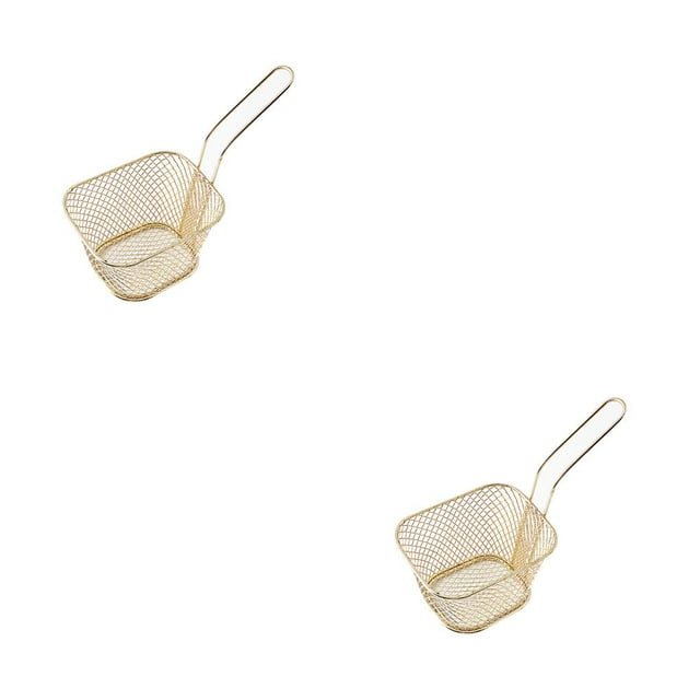 Injueey Cesta para freír, aperitivos, patatas fritas, pollo, colador de Metal, herramienta de cocina, cestas, colador, contenedor de almacenamiento, Type1 NO1 Injueey CBP102733