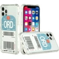 thumbnail image 2 of for Apple iPhone 12 /12 Pro (6.1") Airplane Travel Boarding Pass Tags Design Clear Transparent TPU Shockproof Protective Cover ,Xpm Phone Case [ORD - Chicago], 2 of 6