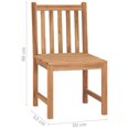thumbnail image 4 of vidaXL Garden Chairs 8 pcs Solid Teak Wood, 4 of 5