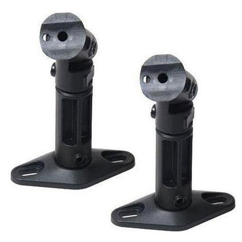 VideoSecu 2 Packs of Black Speaker Mounts for Wall / Ceiling Satellite