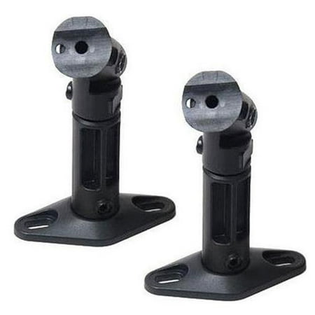 VideoSecu 2 Packs of Black Speaker Mounts for Wall / Ceiling Satellite Surround Sound Home Theater Brackets