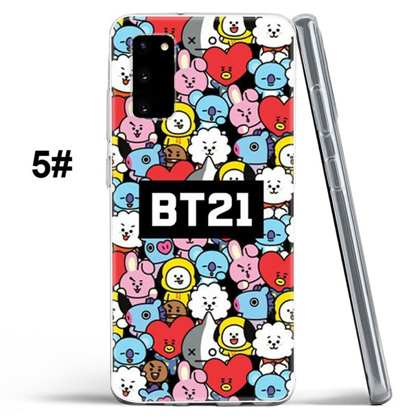 CV175 bt21 BTS Motorola Moto G6 Plus G7 P30 Note P40 Power Z Z2 Play Funda Transparente