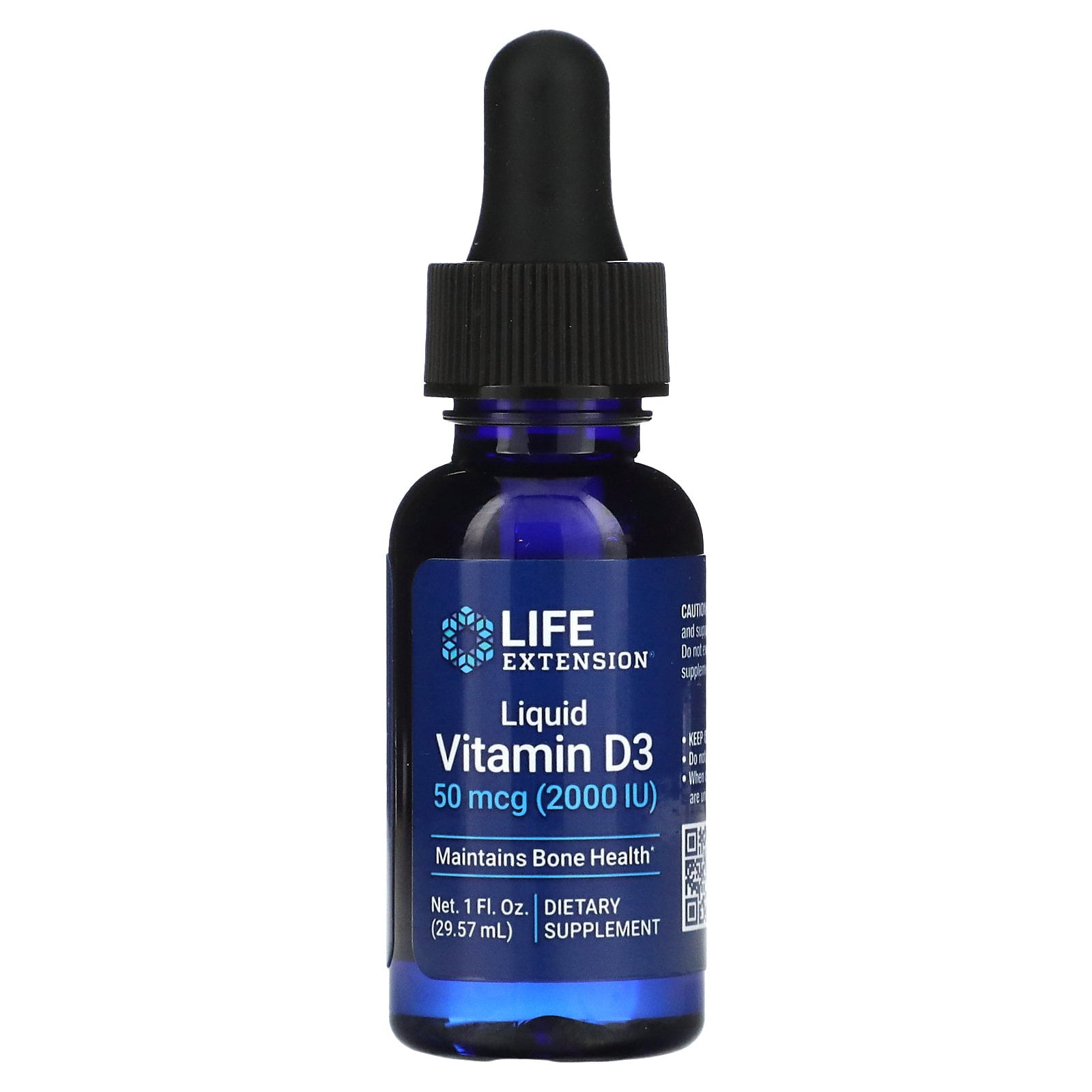 Liquid Vitamin D3, 50 mcg (2,000 IU), 1 fl oz (29.57 ml), Life ...