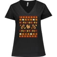 thumbnail image 3 of Inktastic Ugly Thanksgiving Sweater Design with Turkey and Football Women's Plus Size V-Neck T-Shirt, 3 of 5