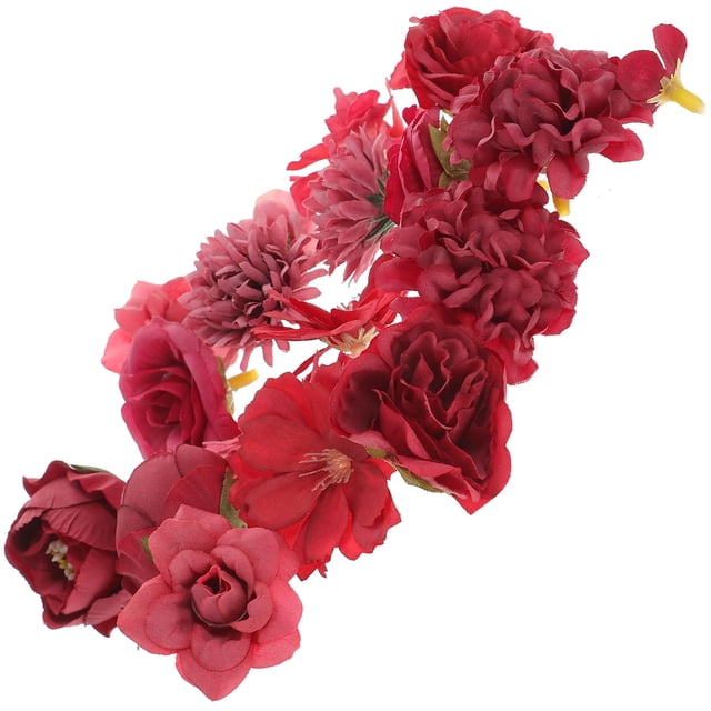 ADDHAT 20Ud Flores Falsas Rojas Para Adornos En Fiestas Bodas Y Ambientes Hogareños