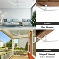 thumbnail image 2 of CARRO 52" White Ceiling Fan with Light LED Remote 10 Speeds,3 Blades with Reverse Airflow, 2 of 7