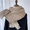 thumbnail image 2 of EnJoCho Ladies' Cozy And Warm Wrap For Chilly Days Women Fall Winter Scarf Classic Scarf Warm Soft Large Blanket Wrap Shawl Scarves Soft Wool Blend Scarves For Cozy Days, 2 of 3