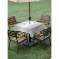 thumbnail image 3 of Outdoor Tablecloth with Umbrella Hole & Zipper, Grey Ombre Square Tablecloth 60x60 Inch, Aesthetics Modern Abstract Art Gradient Patio Table Cover Waterproof Table Cloth for Picnic/Party, 3 of 7