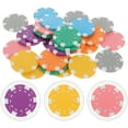 thumbnail image 1 of Reusable PP Plastic Poker Chips for Home Game Room with Smooth Edges Assorted Color 28pcs, 1 of 9