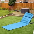 thumbnail image 1 of Tumbona de playa, silla de suelo con respaldo para adultos, silla de playa plegable ajustable de 5 posiciones para tomar el sol en el patio trasero Cola sillas de playa plegables, 1 of 8