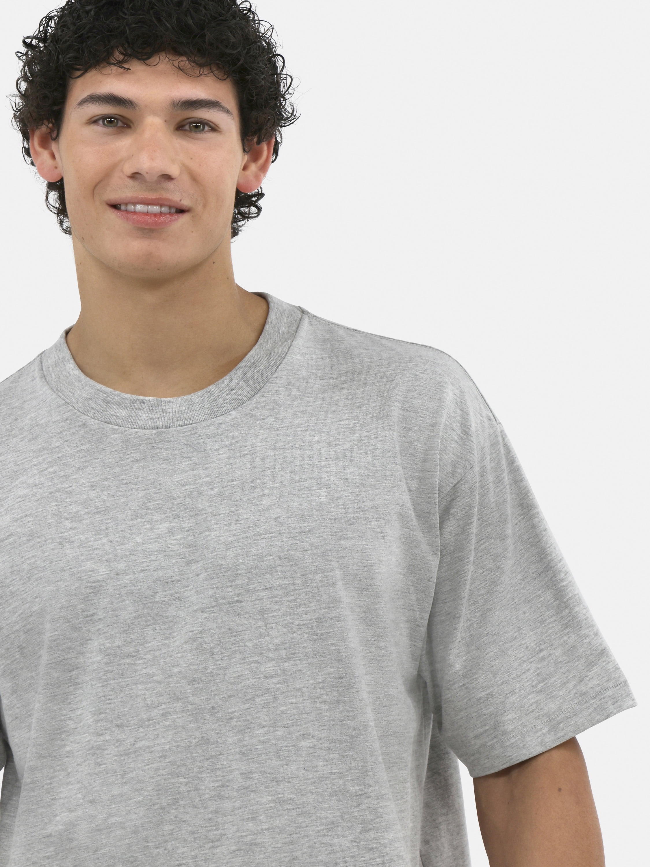 No Boundaries Cotton Oversized Cropped Tee with Short Sleeves, 2-Pack, Men's and Big Men's XS-5XL