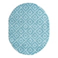 thumbnail image 3 of Unique Loom Trellis Shag Collection Area Rug - Ruth (7' 10" x 10' Oval Aqua/Ivory), 3 of 10