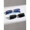 thumbnail image 1 of 2pairs Men Square Lens Rimless Boho Fashion Glasses, For Outdoor, 1 of 5