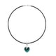 thumbnail image 5 of Juego de aretes y collar ZVEZDA de caucho con dije de corazón Plata Mexicana .925 Esmeralda, 5 of 5