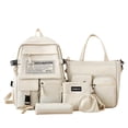 thumbnail image 3 of 5pcs Large Capacity Durable Schoolbags Set - Simple Fashion Backpack With Shoulder Bag, Handbag, Pen Case And Coin Purse, 3 of 5
