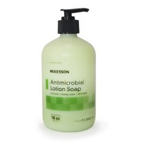 Klean Antimicrobial Lotion Soap Antimicrobial Soap McKesson Lotion 18 oz. Pump Bottle Herbal Scent ''1 Count'' 6 Pack ()