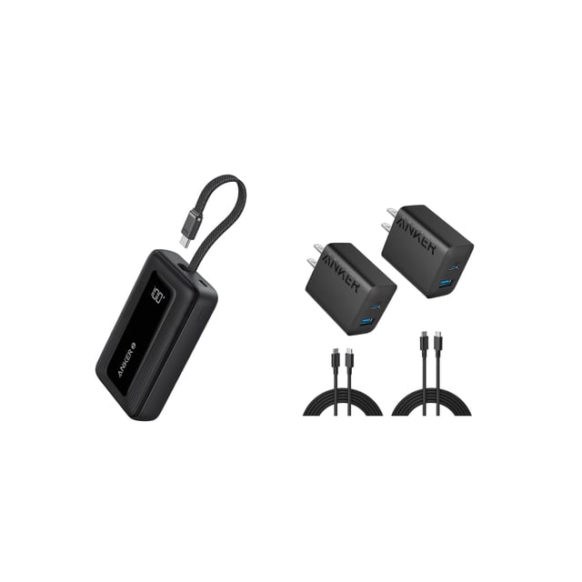 Cargador USB C de doble puerto Anker Power Bank de 10000 mAh y 20 W