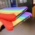 thumbnail image 4 of Funda protectora fresca y bonita de silicona líquida con diseño de arcoíris brillante para iPhone, para niñas, mujeres y hombres (arcoíris), 4 of 7