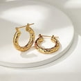 thumbnail image 5 of Gold Hoop Earrings 14K Gold Plated Huggie Hoops Twisted Croissant Earrings Small Hoop Earrings for Women Jewelry Gifts, 5 of 7
