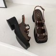 thumbnail image 2 of ¡Novedad de 2022! Sandalias de plataforma para mujer, zapatos de tacón alto, zapatos de verano para mujer, sandalias con cuña, punta abierta, hebilla de Color liso poco profunda, informal 35 Gao Jinjia LED, 2 of 2