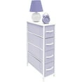 thumbnail image 3 of Sorbus Narrow 4-Drawer Dresser: Compact Storage for Children and Adults in Bedrooms, Bathrooms, and Laundry (Purple), 3 of 6