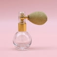 thumbnail image 3 of 2PCS 15ML Body Glitter Spray Bottle Refillable Shimmer Perfume Sprayer Vintage Glass Fine Mist Travel Cosmetic Shimmer Bottle Empty Pump Dispenser for Women Highlight (Goldenrod), 3 of 3