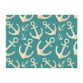 Anchor blue print aesthetic Throw Blanket for Couch, Soft Fuzzy Comfy