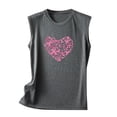thumbnail image 5 of IROINNID Reduced Breast Cancer Tank for Women Breast Cancer Awareness Comfy Sleeveless Printed Ladies Round Neck Blouses Tops T-Shirt,Gray, 5 of 5