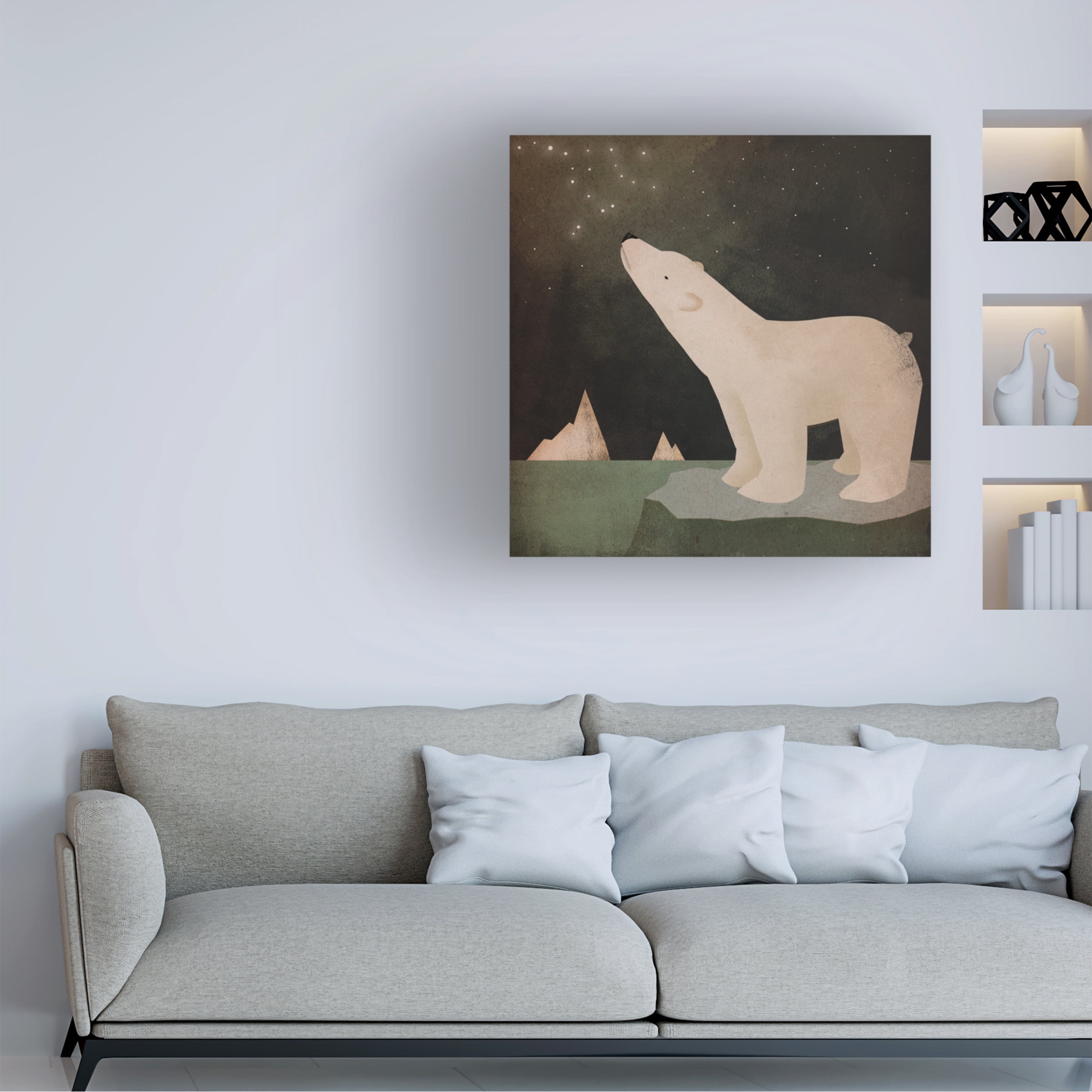 Trademark Fine Art 'Constellations Polar Bear' Canvas Art by Ryan Fowler