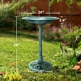 thumbnail image 4 of SPECSTAR Bird Bath, 28 in Height Polyresin Lightweight Antique Outdoor Garden Birdbath, Green, 4 of 7