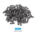 thumbnail image 3 of 1/25" 1mm Wire Rope Loop Sleeve 100 Pcs Copper Double Ferrule Duplex Crimping Loop Sleeve for Wire Rope Cable Fittings Rigging Fishing Wire,Black, 3 of 6