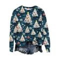 thumbnail image 5 of Abomasnow Christmas Sweaters for Women Lightweight Long Sleeve Crewneck Xmas Print Pullover Tops S-2X, 5 of 5