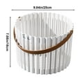 thumbnail image 3 of Portable Multifunctional Storage Basket - White Plastic Dirty Clothes Hamper, Fruit & Vegetable Organizer, Desktop & Bathroom Storage Bin, 9.84x9.84x7.09 Inches, 3 of 8