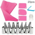 thumbnail image 1 of thinsony 20pcs Reusable Cake Baking Set Portable Baking Pastry Accessories Kitchen Cooking Scraper Tools, 1 of 5